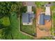 Aerial view showcasing the house in the backyard, landscaped yard and privacy fence at 2913 Lake Ave, Charlotte, NC 28208