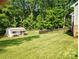 Large, fenced-in backyard with a charming storage shed and well-maintained lawn at 322 Killian Rd, Stanley, NC 28164