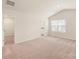 Bright bedroom with neutral carpet, walk-in closet, en-suite bathroom and vaulted ceiling at 3342 Strong Box Ln, Gastonia, NC 28052