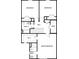 Detailed floorplan showcasing the layout of the second story, including three bedrooms, and laundry at 3342 Strong Box Ln, Gastonia, NC 28052