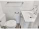 Clean bathroom featuring a new vanity and tile walls at 3637 Glenville Rd, Charlotte, NC 28215