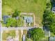 Aerial view of a home showcasing its landscaping and clearly defined property lines at 411 W Sycamore St, Lincolnton, NC 28092