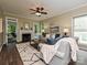 Inviting living room with cozy fireplace, elegant decor, and bright natural light at 4315 Poplar Grove Dr, Charlotte, NC 28269