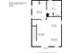 Guest house floor plan with dimensions for the living room, bedroom, kitchen, and bath at 707 Saint Cloud Dr, Statesville, NC 28625