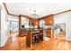 Kitchen with stainless steel appliances and center island with breakfast bar seating at 707 Saint Cloud Dr, Statesville, NC 28625