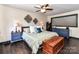 Bedroom with wood floors, ceiling fan, and decorative furnishings at 100 Willow Run Dr # 26, Gastonia, NC 28056