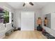 Bright home gym, complete with a Murphy bed and an area for working out at 1104 Snowbird Ln, Waxhaw, NC 28173