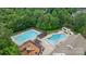 Community pool featuring a area with waterslide and a lap pool, perfect for Gathering fun and exercise at 1104 Snowbird Ln, Waxhaw, NC 28173