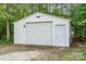 Detached one-car garage offers secure parking and extra storage space; a practical and convenient addition to the property at 120 Mossy Rock Trl, Iron Station, NC 28080