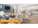 Open-concept living and kitchen area featuring modern decor and an inviting layout at 1278 Langston Ln, Salisbury, NC 28144