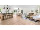 Open-concept living area seamlessly connects a modern kitchen, dining space, and a cozy living room at 1537 Spangler Dr, Shelby, NC 28150