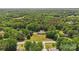 Aerial view of estate home surrounded by lush green trees, driveway and neighborhood at 1753 Elmwood Dr, Rock Hill, SC 29730