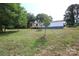 Lush backyard with mature trees, offering privacy and shade at 2002 Kingston Rd, Kingstown, NC 28150