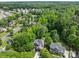 Aerial view of a neighborhood with beautiful, mature trees and well-maintained homes at 2213 Normandin Ct, Charlotte, NC 28216