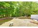 Backyard view with trees and a walkway on the property at 244 River Clay Rd, Fort Mill, SC 29708
