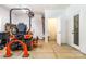 Spacious garage showcasing ample storage, a tractor and a convenient utility sink, perfect for projects and organization at 2845 Lakefront Dr, Belmont, NC 28012