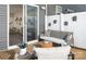 Inviting outdoor patio with modern furniture, stylish decor, and a sliding glass door to seamlessly connect indoor and outdoor spaces at 3010 Big Bend Dr, Kannapolis, NC 28025