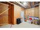 Unfinished basement with exposed wood beams, subflooring, and boxes, providing ample storage or customization potential at 5723 Notch Peak Ave, Indian Land, SC 29707