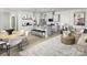 Open concept kitchen and living room featuring granite countertops, stainless steel appliances and dining at 7108 Hodges Meadow Ln, Charlotte, NC 28213