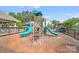 Playground with colorful slides, climbing structure, and benches, perfect for outdoor fun at 7205 Finnigan Rd, Charlotte, NC 28215