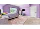 Bedroom with window views and a purple color scheme at 862 Kathy Dianne Dr, Fort Mill, SC 29707