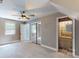 Bedroom with neutral tones, natural light, closet, and adjoining full bathroom at 8905 Vagabond Rd, Mint Hill, NC 28227