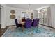 Elegant dining room featuring wainscoting, chandelier, and large windows at 9625 Donna Ve Ln, Charlotte, NC 28277