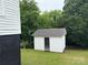 View of white storage shed in backyard at 103 Meadow Ne Ave # 6, Concord, NC 28025