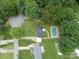 A bird's-eye view showcasing the property's layout, including a swimming pool and surrounding greenery at 1040 Spring Dr, Gastonia, NC 28052