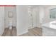 Modern bathroom featuring a glass-enclosed shower, toilet, and sleek vanity at 11132 Cardinal Creek Ave, Charlotte, NC 28215