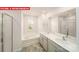 Bathroom with double vanity, soaking tub, shower stall, and great natural lighting at 11132 Cardinal Creek Ave, Charlotte, NC 28215