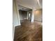 The living room features an open space and wood-look floors at 184 Cherry Birch St, Mooresville, NC 28117
