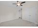 Bedroom with carpet flooring and a ceiling fan at 2018 Rockycreek Ln, Monroe, NC 28112