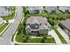 Expansive aerial view of a meticulously landscaped home with a large yard in a suburban neighborhood at 220 Forsythia Ln, Tega Cay, SC 29708