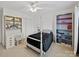 Charming bedroom with a four-poster bed, a built-in desk, and ample storage, offering a cozy retreat at 2306 Nettleton Ct, Matthews, NC 28105