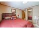 Bedroom with plush bedding and closet access at 2310 Alexis Lucia Rd, Stanley, NC 28164