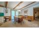 Charming dining area featuring a round wooden table with seating, and views of the outdoor space at 2310 Alexis Lucia Rd, Stanley, NC 28164