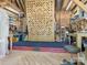 Home gym featuring a custom climbing wall, wood floors, and ample space for fitness enthusiasts at 2410 Vernon Dr, Charlotte, NC 28211