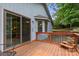 Back deck with wood floors, a view to the backyard, and equipped with outdoor furniture at 2750 Victory Ct, Fort Mill, SC 29715