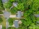 Overhead view showcases the property's layout, surrounding trees, and neighborhood features, highlighting its prime location at 2907 Notchview Ct, Charlotte, NC 28210