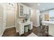 Hallway space with a kitchen workstation and lots of storage at 2907 Notchview Ct, Charlotte, NC 28210