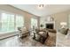 Bright living room boasting large windows and a decorative fireplace at 2907 Notchview Ct, Charlotte, NC 28210