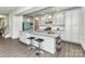 Bright kitchen showcasing a center island, stainless steel appliances, pendant lighting, and wood floors at 3023 Ballester Rd, Fort Mill, SC 29707