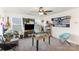 Fun game room with a foosball table, TV, ceiling fan, and decorations at 40154 Crooked Stick Dr, Lancaster, SC 29720
