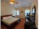 Serene bedroom featuring vaulted ceiling, and a ceiling fan at 6017 Lowergate Dr, Waxhaw, NC 28173