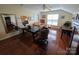 Bright office with ceiling fan, hardwood floors, large window, and two desks at 6017 Lowergate Dr, Waxhaw, NC 28173