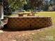 A custom-built fire pit sits among the expansive and private backyard of this house at 625 Wildwood Dr, Rock Hill, SC 29730