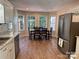 Open kitchen area with stainless steel appliances and ample seating at 625 Wildwood Dr, Rock Hill, SC 29730