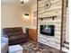 Cozy living area with stylish electric fireplace feature and comfortable seating at 625 Wildwood Dr, Rock Hill, SC 29730