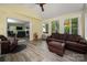 Bright sunroom with wood-look floors, featuring large windows and comfortable seating at 6512 Porterfield Rd, Charlotte, NC 28226